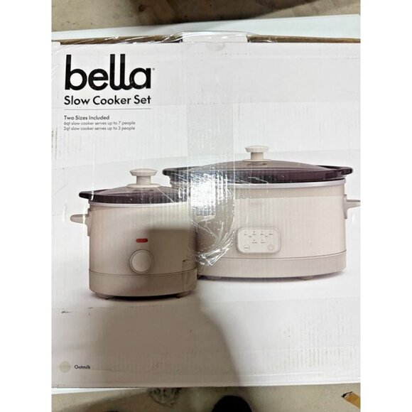 Bella 6-Quart Programmable Slow Cooker with Additional 2-quart Slow Cooker Set - Picture 2 of 7